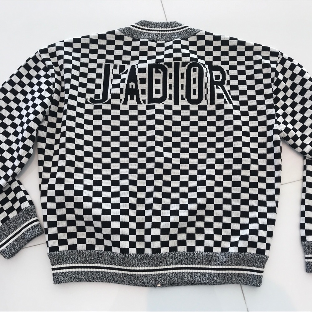 Christian DIOR blk/wht sweater jacket 38 NEW w tag